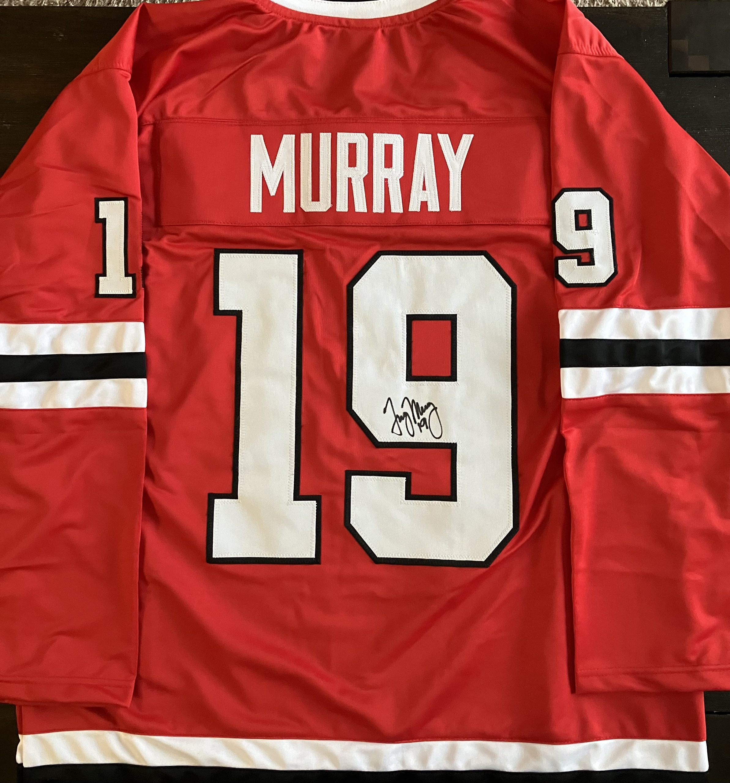 Troy Murray Signed Chicago Custom Red Jersey & CSAC COA