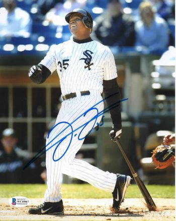 Frank Thomas Signed 8x10 With Beckett COA.