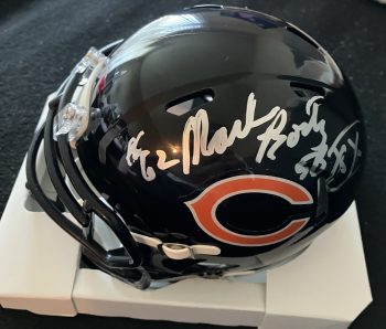 Mark Bortz Signed Bears Mini Helmet w/SBXX Insc, & CSAC COA