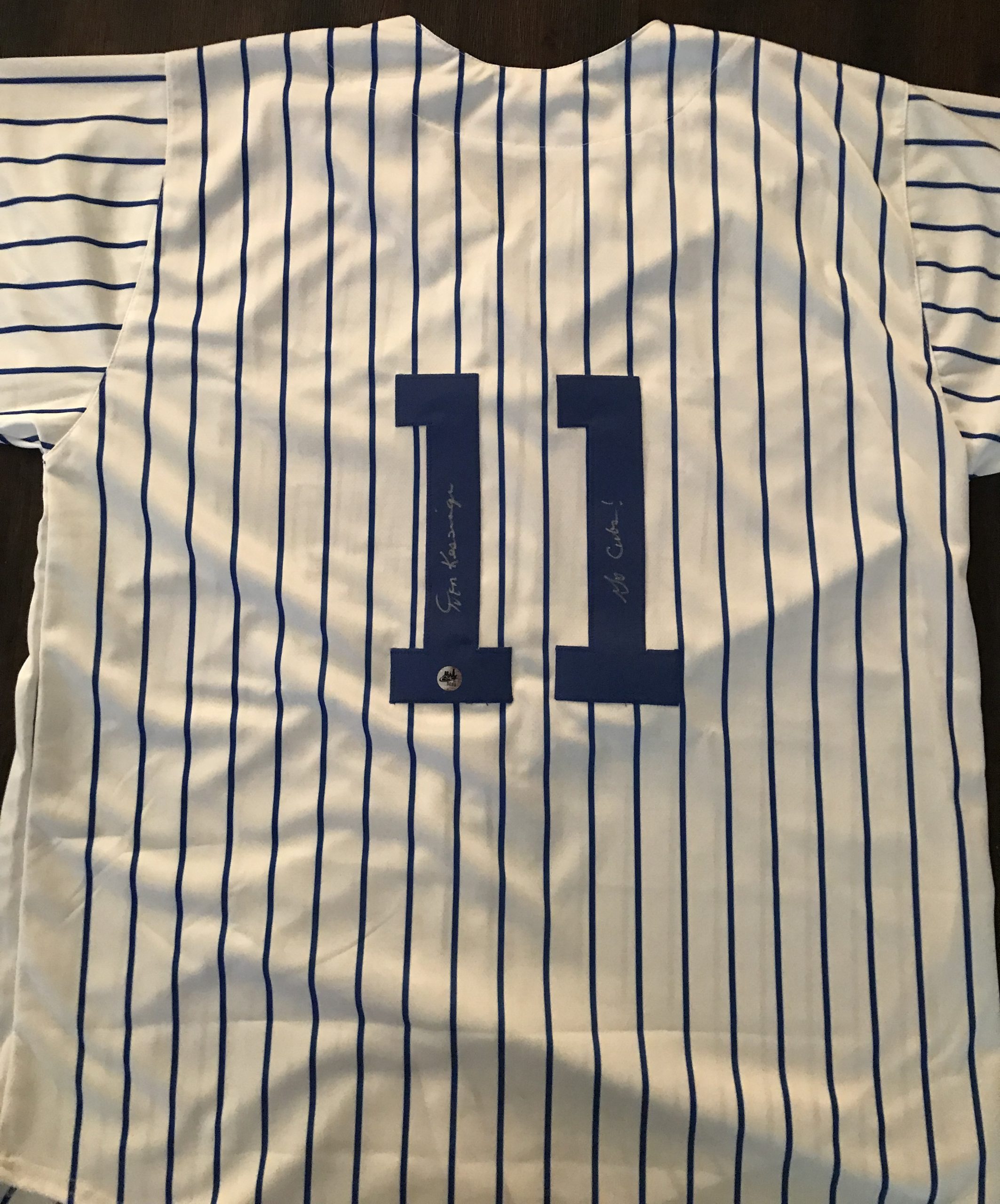 Don Kessinger Custom Jersey w/ Go Cubs Insc. & CSAC COA