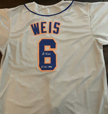 Al Weis Signed Custom Jersey w/69 W.S. Champs Inscr. & CSAC COA