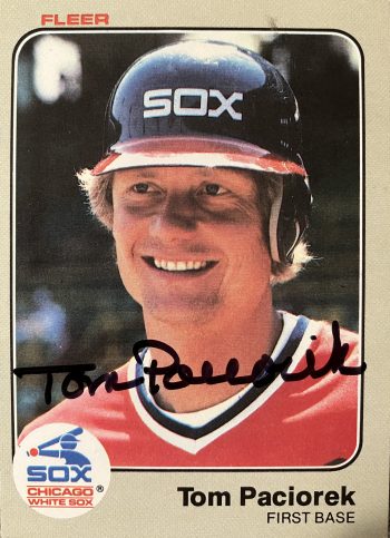 Tom Paciorek Signed Card