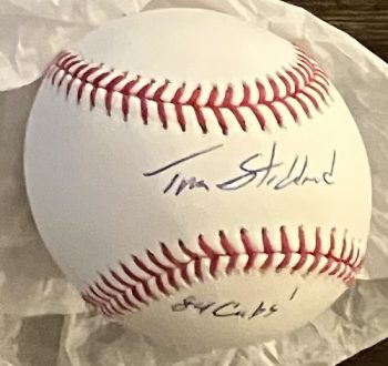 Tim Stoddard Signed MLB Baseball w/'84 Cubs Inscription