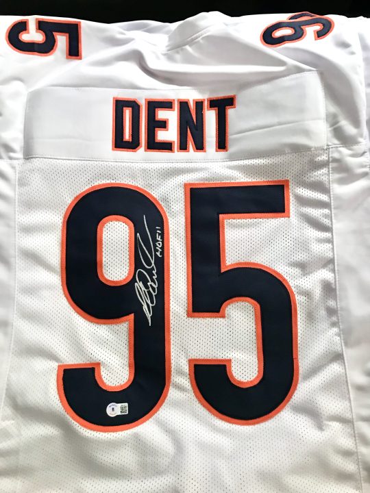 Richard Dent Signed White Custom Jersey w/HOF Inscr & Beckett COA