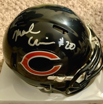 Mark Carrier Signed Bears Mini Helmet