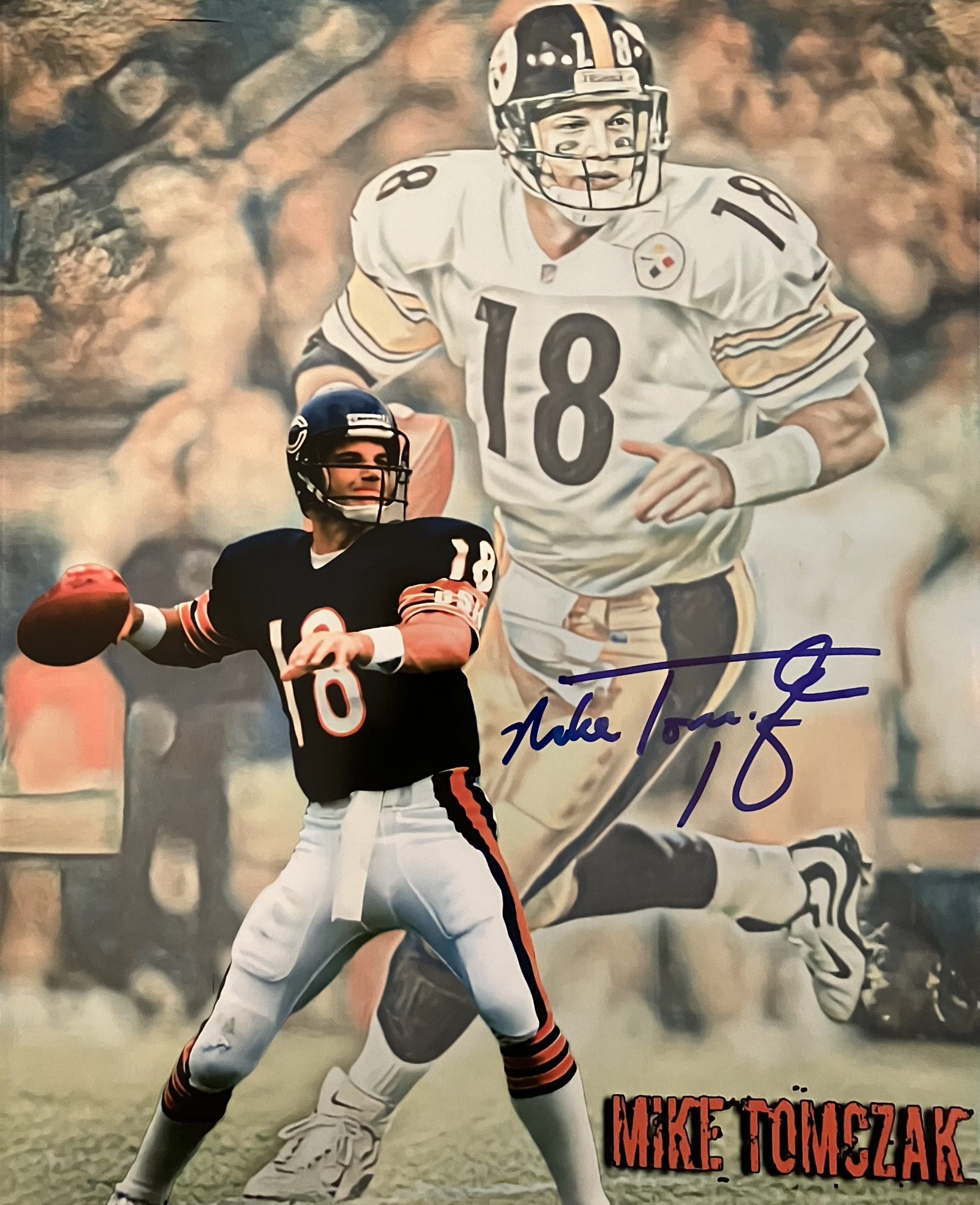 Mike Tomczak Signed 8x10