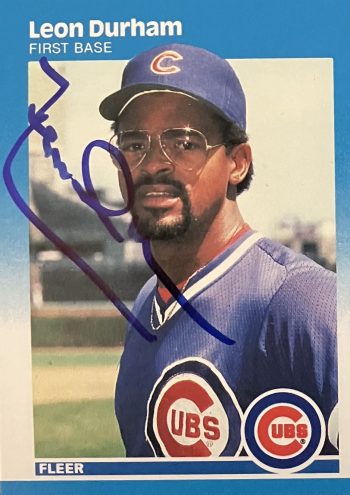 Leon Durham Signed Card