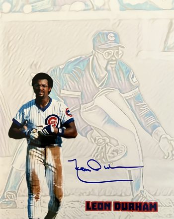 Leon Durham Signed 8x10
