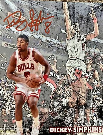 Dickey Simpkins Signed 8x10