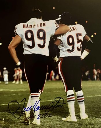 Dan Hampton Signed 8x10 w/HOF 2002 Inscription