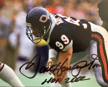 Dan Hampton Signed 8x10 w/HOF 2002 Inscription