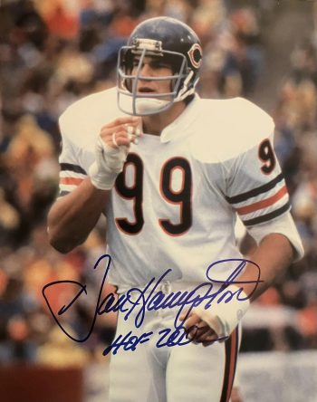 Dan Hampton Signed 8x10 w/HOF 2002 Inscription