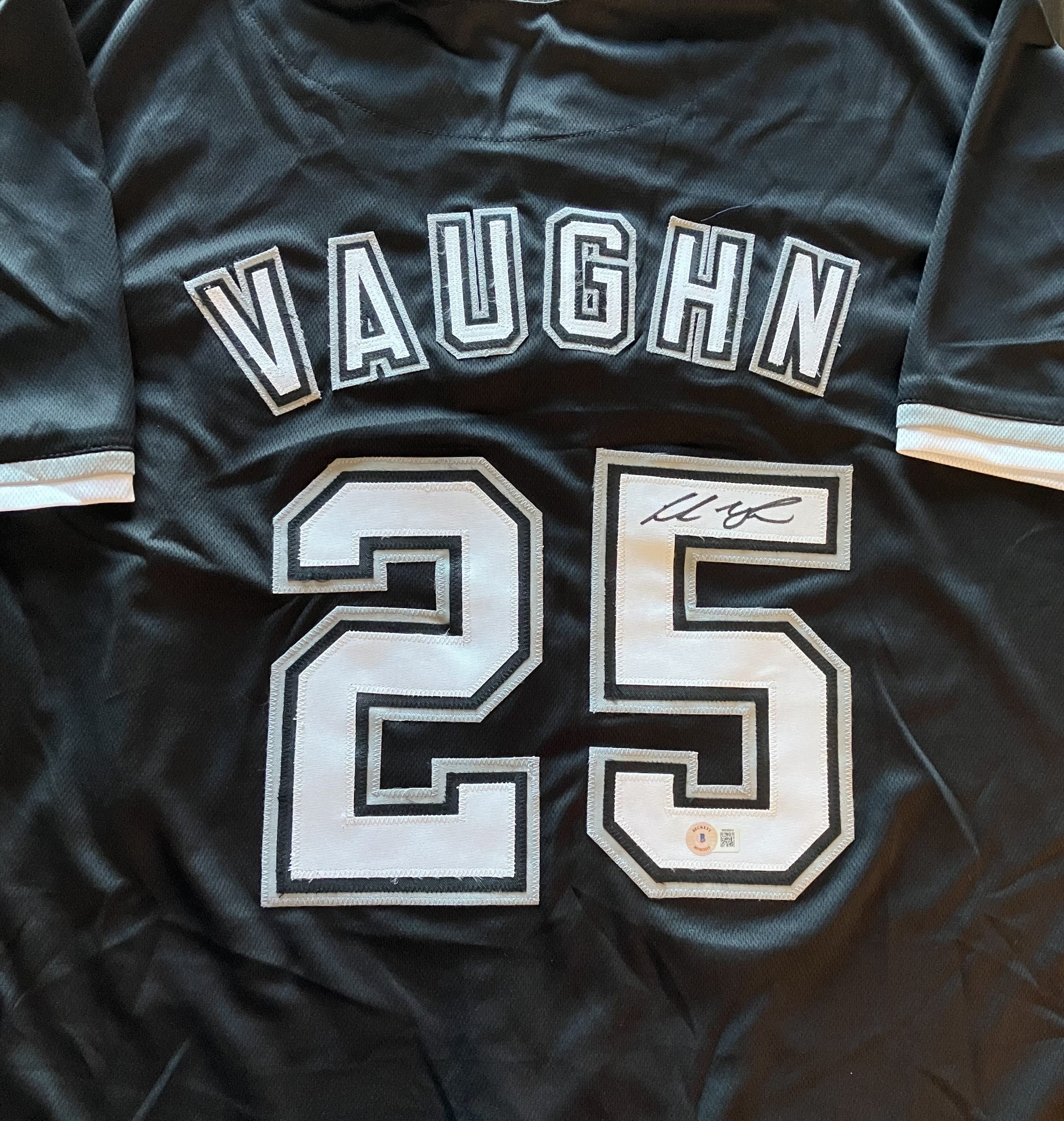 Andrew Vaughn Signed Custom White Sox Jersey w/Beckett COA