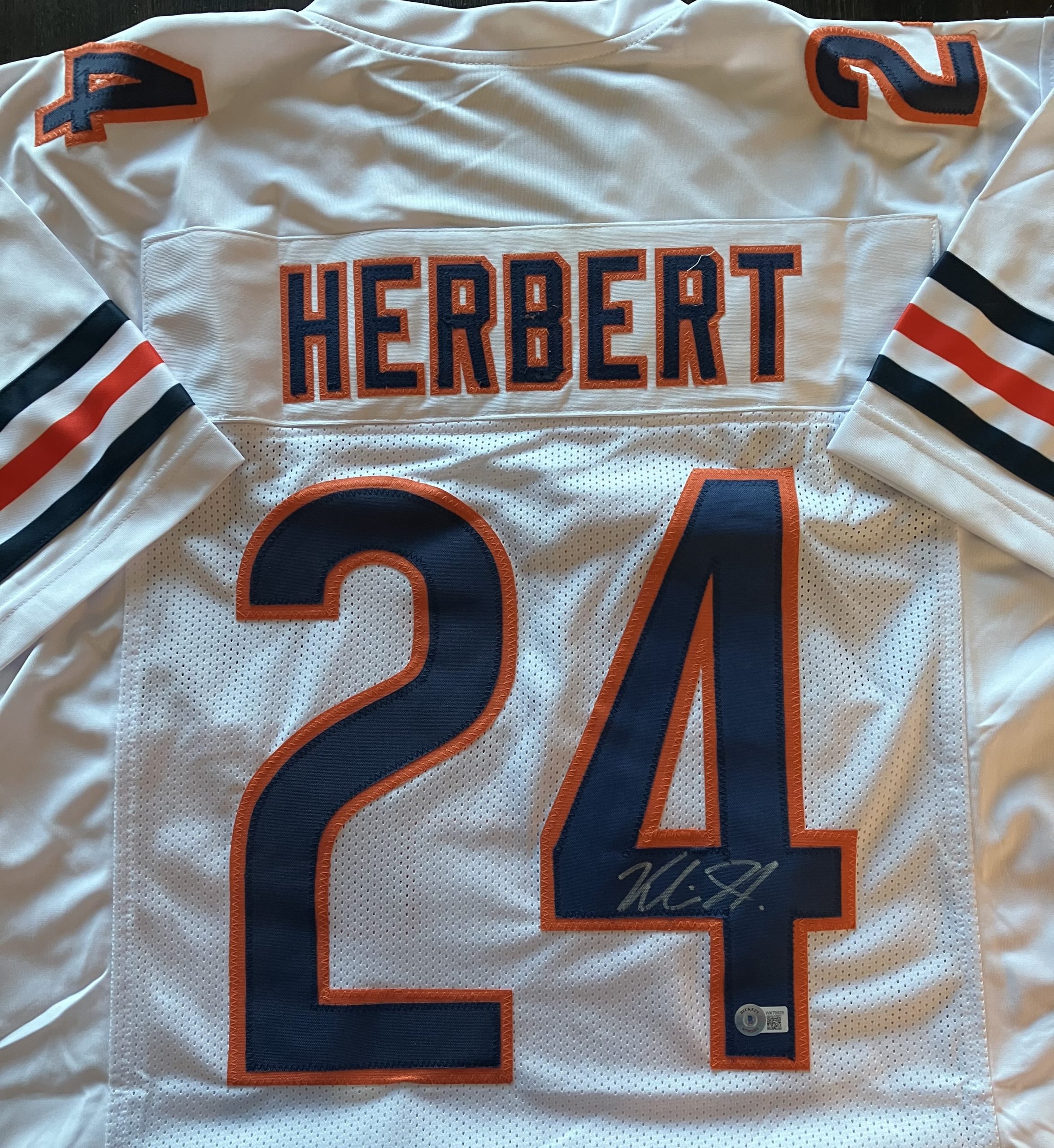 Khalil Herbert Signed Custom Bears Jersey w/Beckett COA