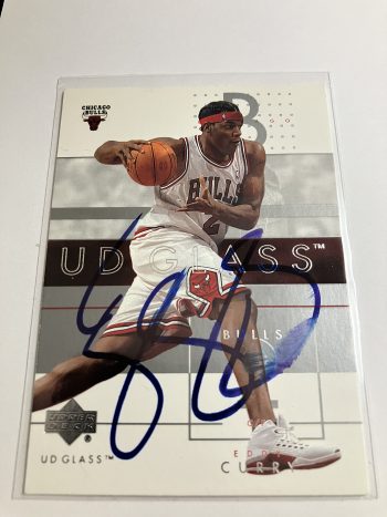 Eddy Curry Signed Card (smudged)