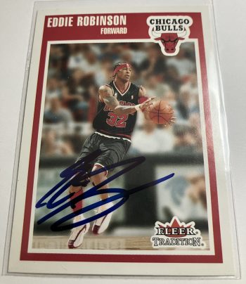Eddie Robinson Signed Card