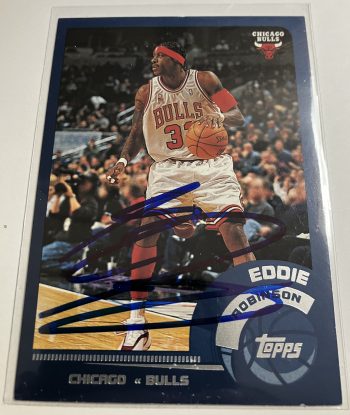 Eddie Robinson Signed Card