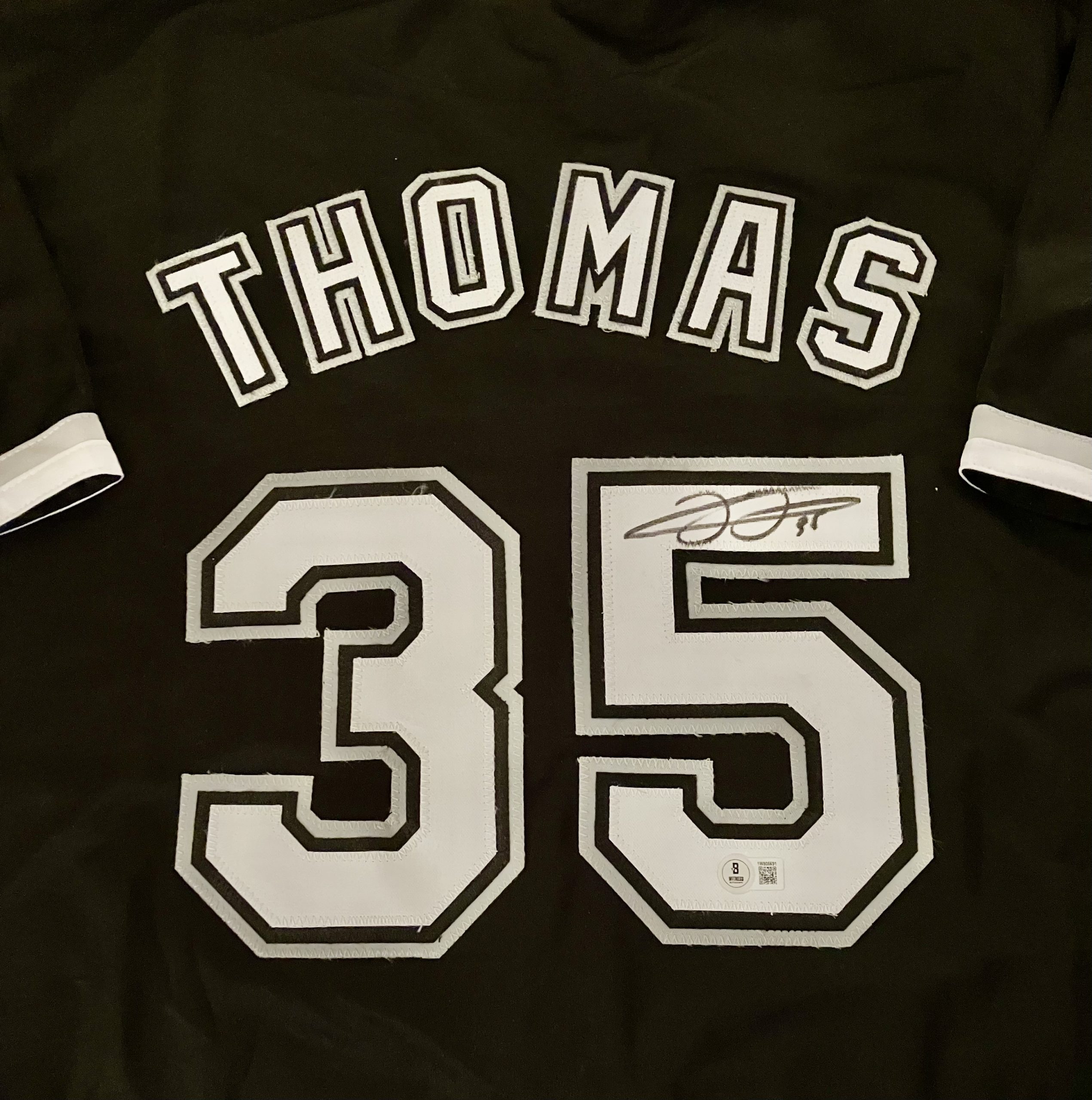 Frank Thomas Signed Custom White Sox Jersey w/Beckett COA