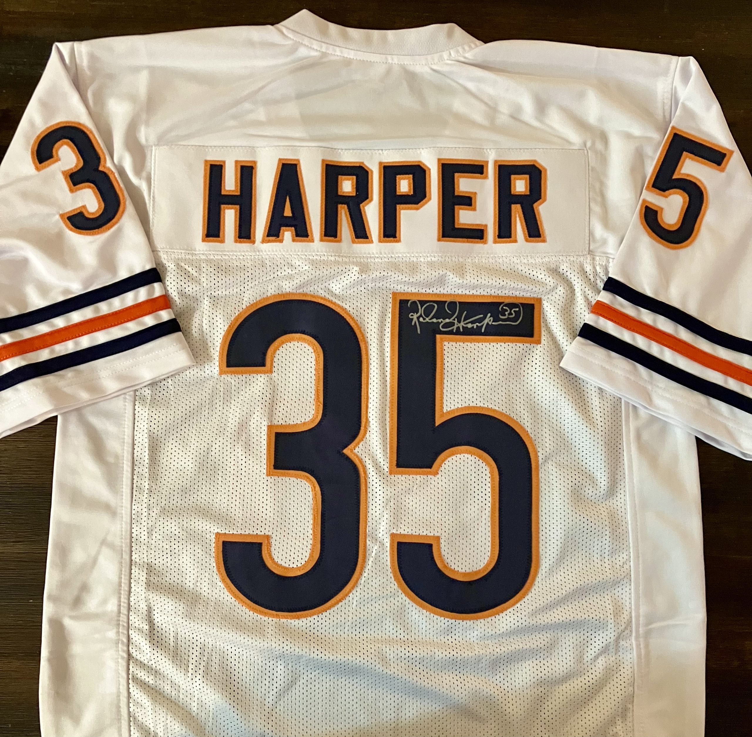 Roland Harper Signed Custom White Bears Jersey w/CSAC COA