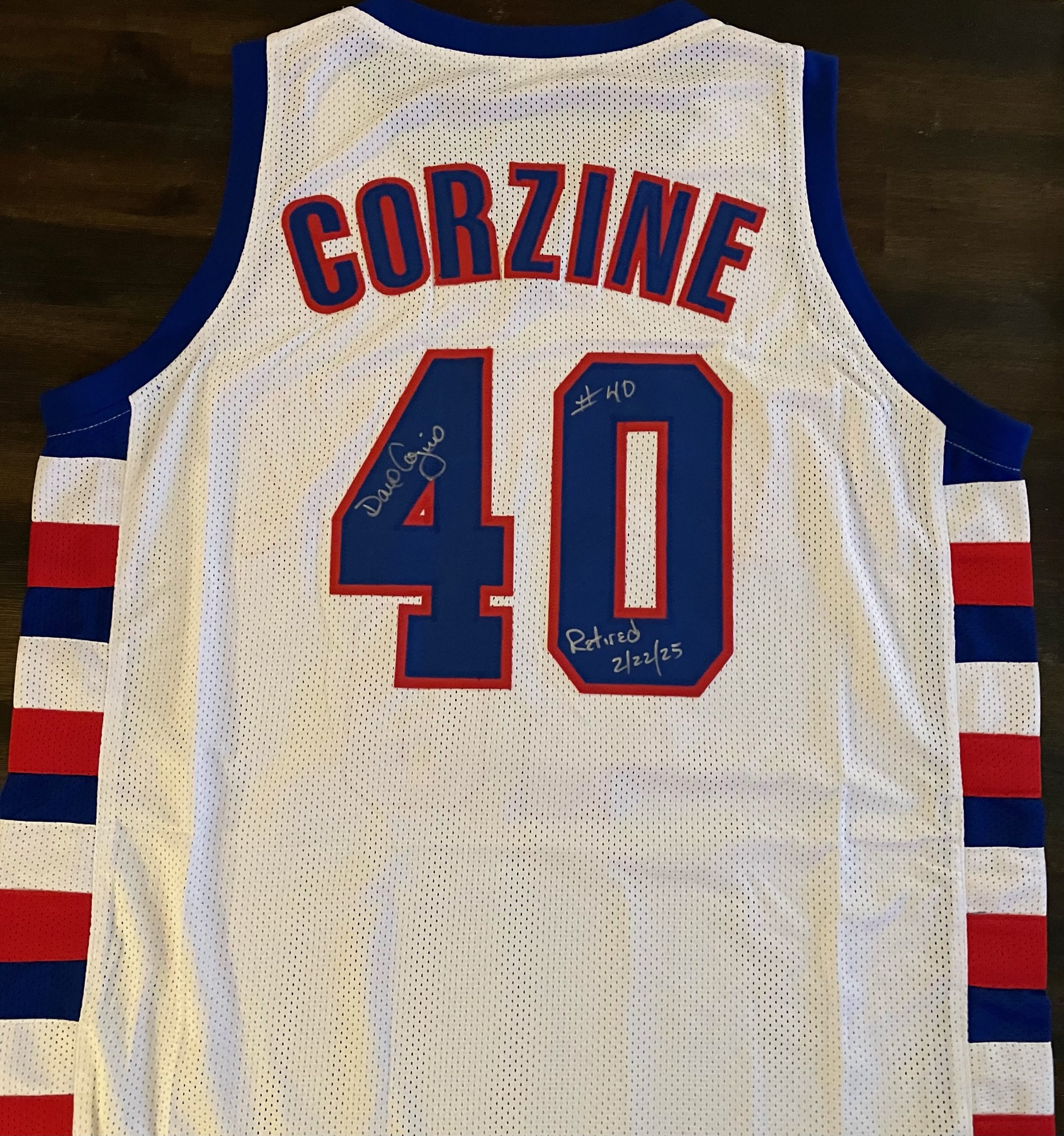 Dave Corzine Custom DePaul Jersey w/Jersey Retirement Inscription & CSAC COA