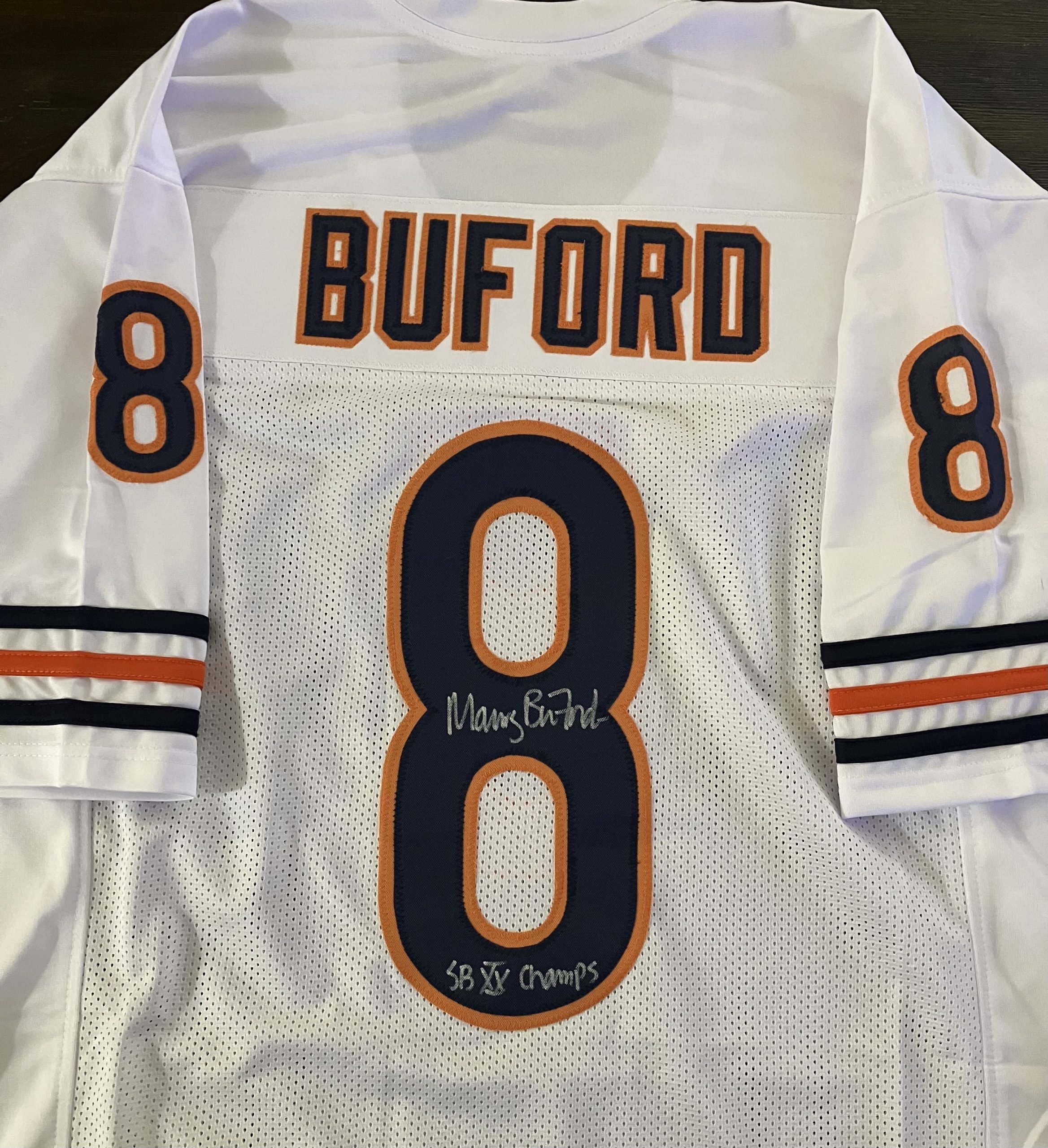 Maury Buford Signed Custom White Chicago Jersey w/SBXX Inscr. & CSAC COA