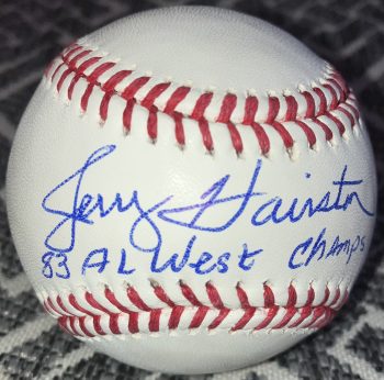 Jerry Hairston Sr. Signed MLB Baseball w/ ‘83 Western Div. Champs Insc. & CSAC COA