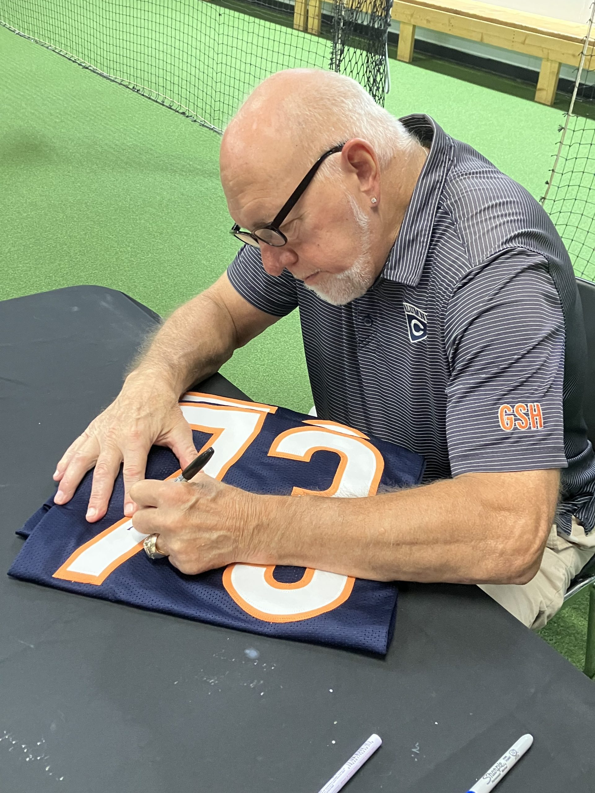 Mike Hartenstine Signed Custom Navy Chicago Jersey w/SBXX Inscr. & CSAC COA - Image 2