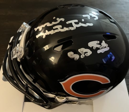 Mike Hartenstine Signed Bears Mini Helmet w/SB XX Inscr. & CSAC COA