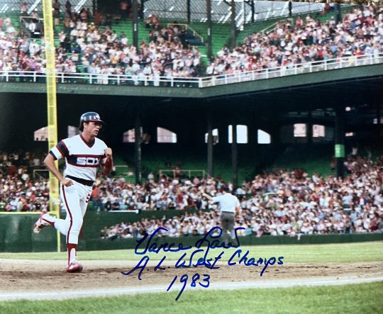 Vance Law Signed 8x10 w/‘83 AL West Champ Inscr.