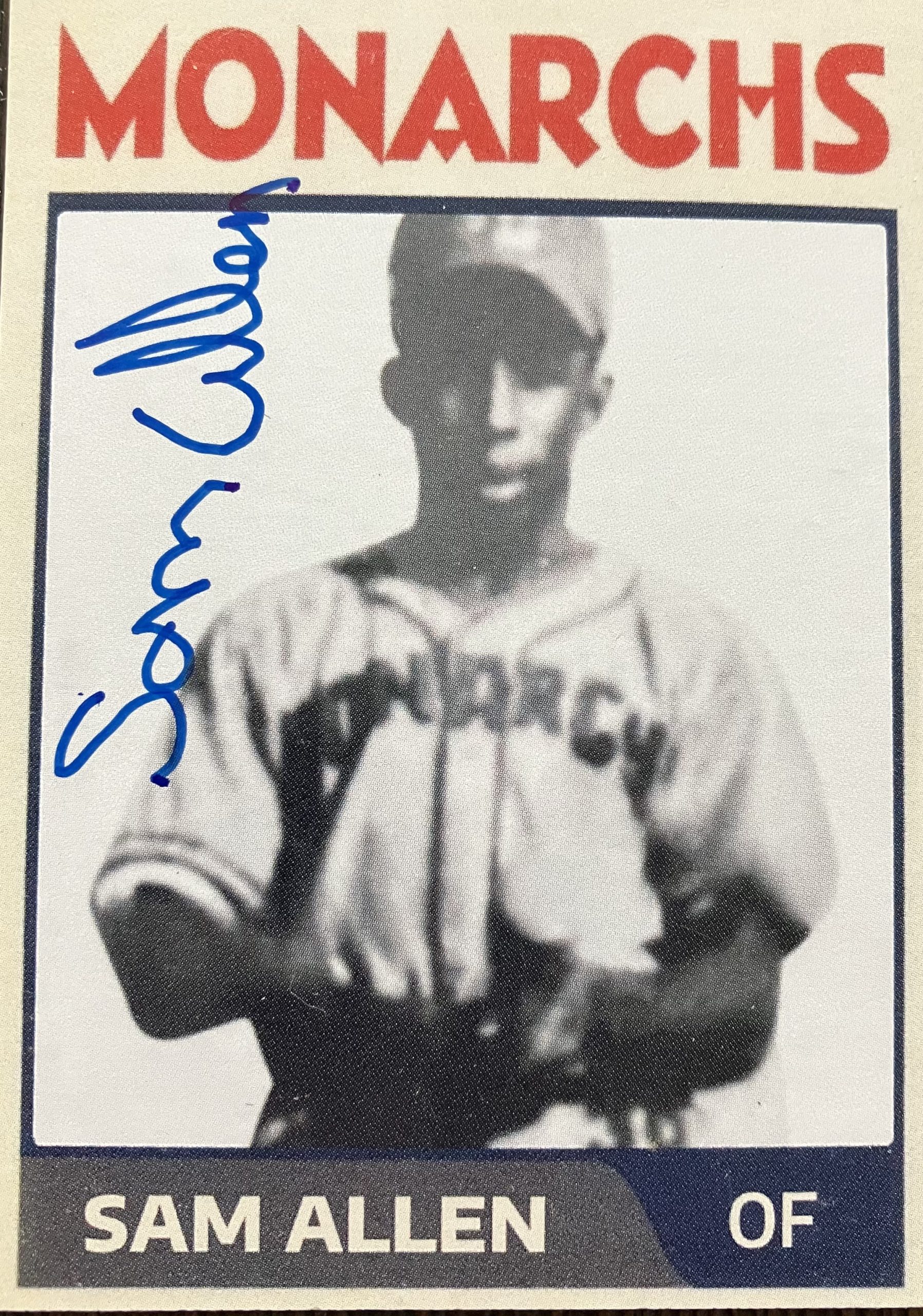 Sam Allen Signed Card