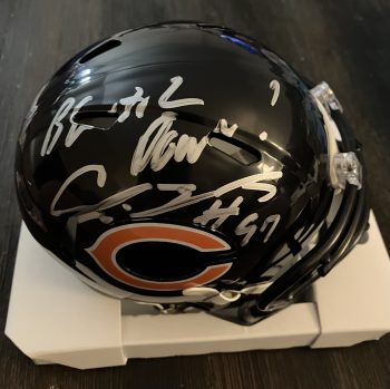 Chris Zorich Signed Bears Mini Helmet With CSAC COA (Copy)