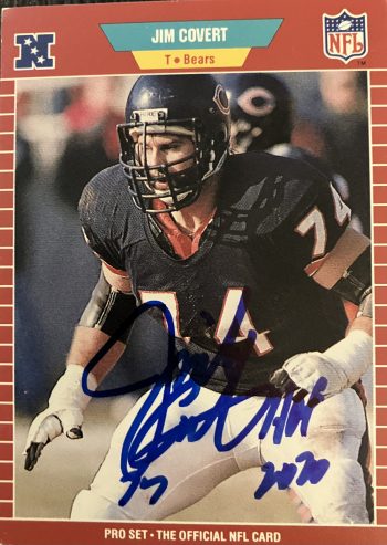 Jim Covert Signed Card w/ HOF Insc.
