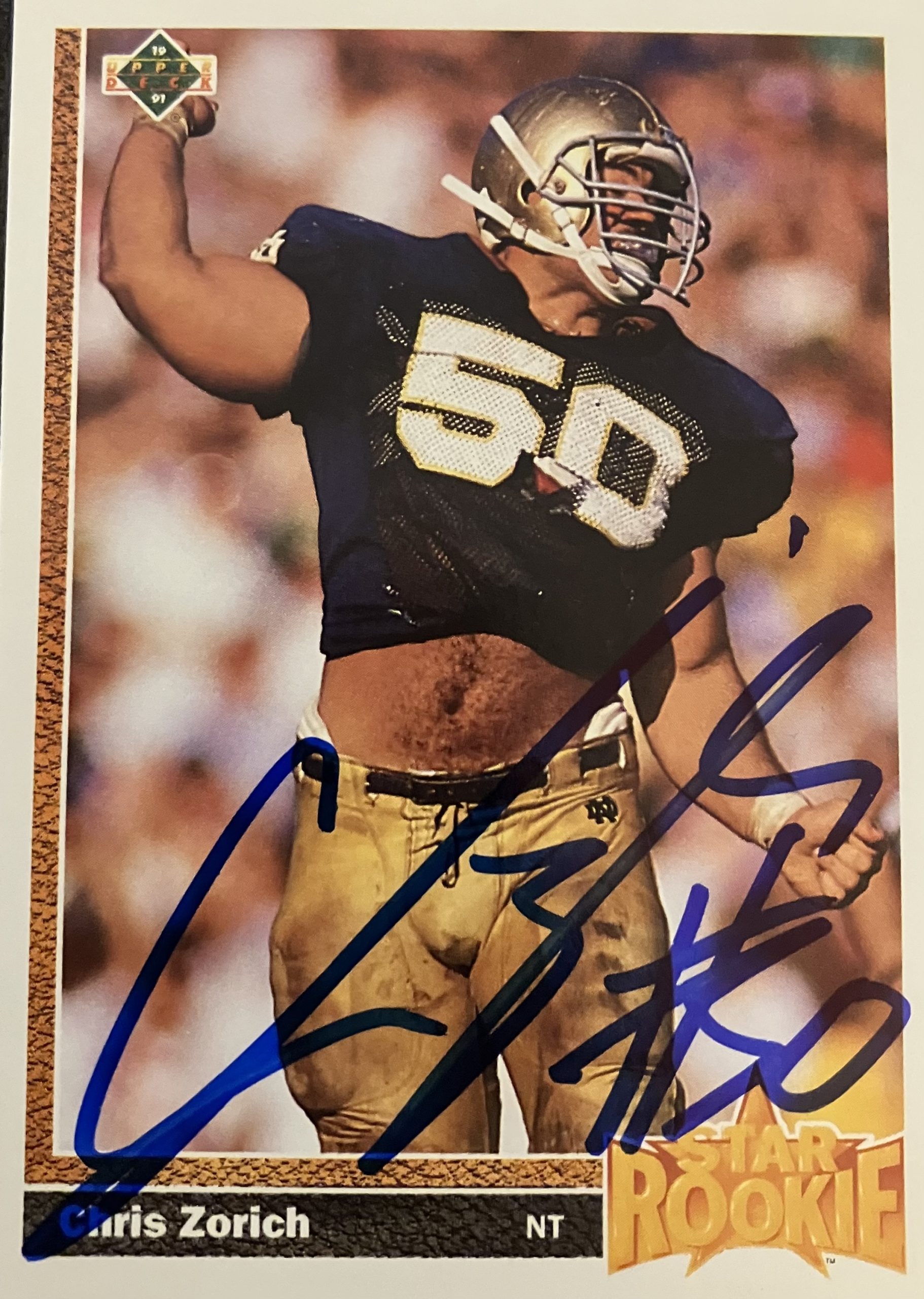 Chris Zorich Card